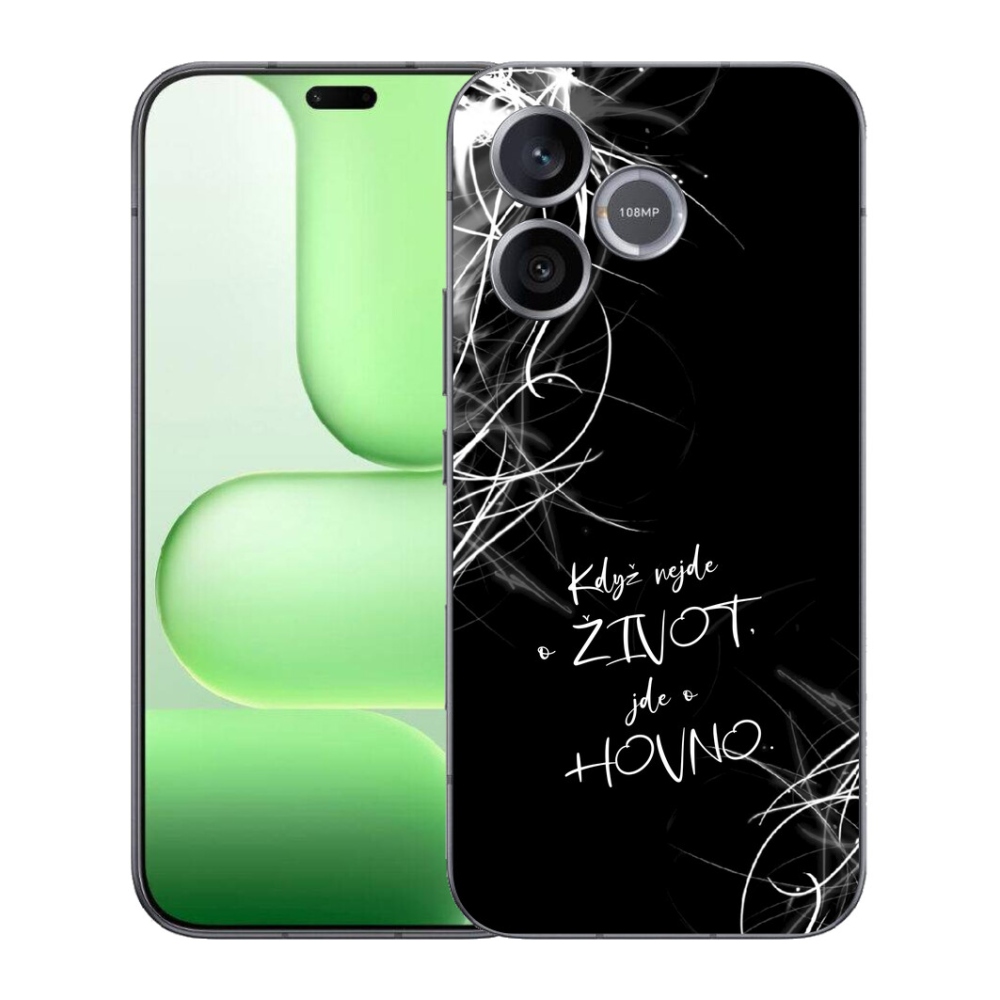 Gelový kryt mmCase na Honer 600 Lite - vtipný text 16 černé pozadí