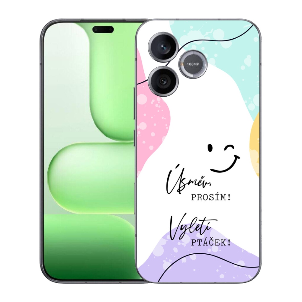 Gelový kryt mmCase na Honer 600 Lite - vtipný text 4 bílé pozadí