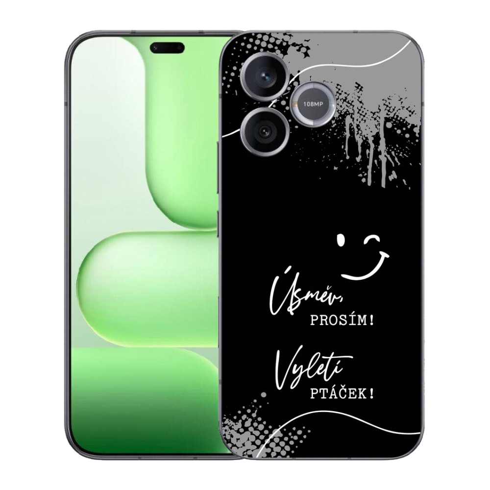 Gelový kryt mmCase na Honer 600 Lite - vtipný text 4 černé pozadí