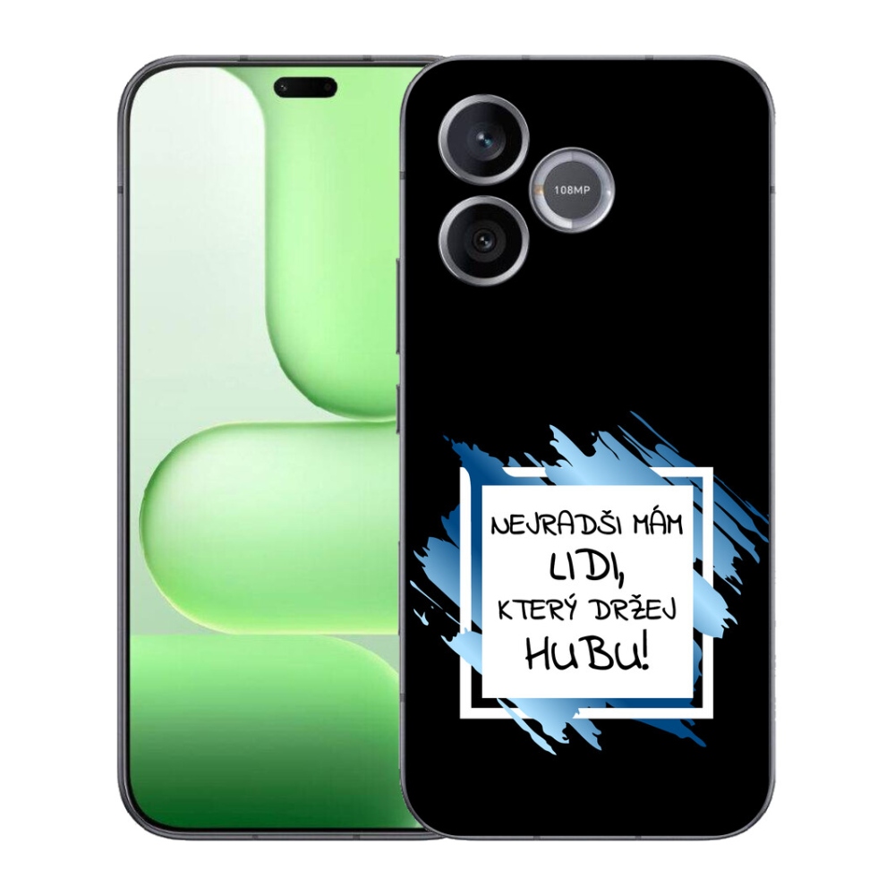 Gelový kryt mmCase na Honer 600 Lite - vtipný text 7 bíločerné pozadí