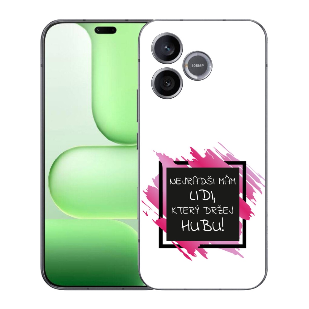 Gelový kryt mmCase na Honer 600 Lite - vtipný text 7 černobílé pozadí