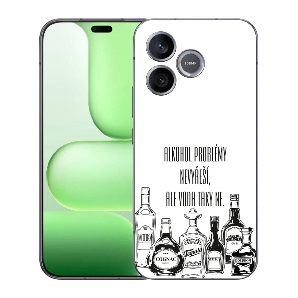 Gelový kryt mmCase na Honer 600 Lite - vtipný text bílé pozadí
