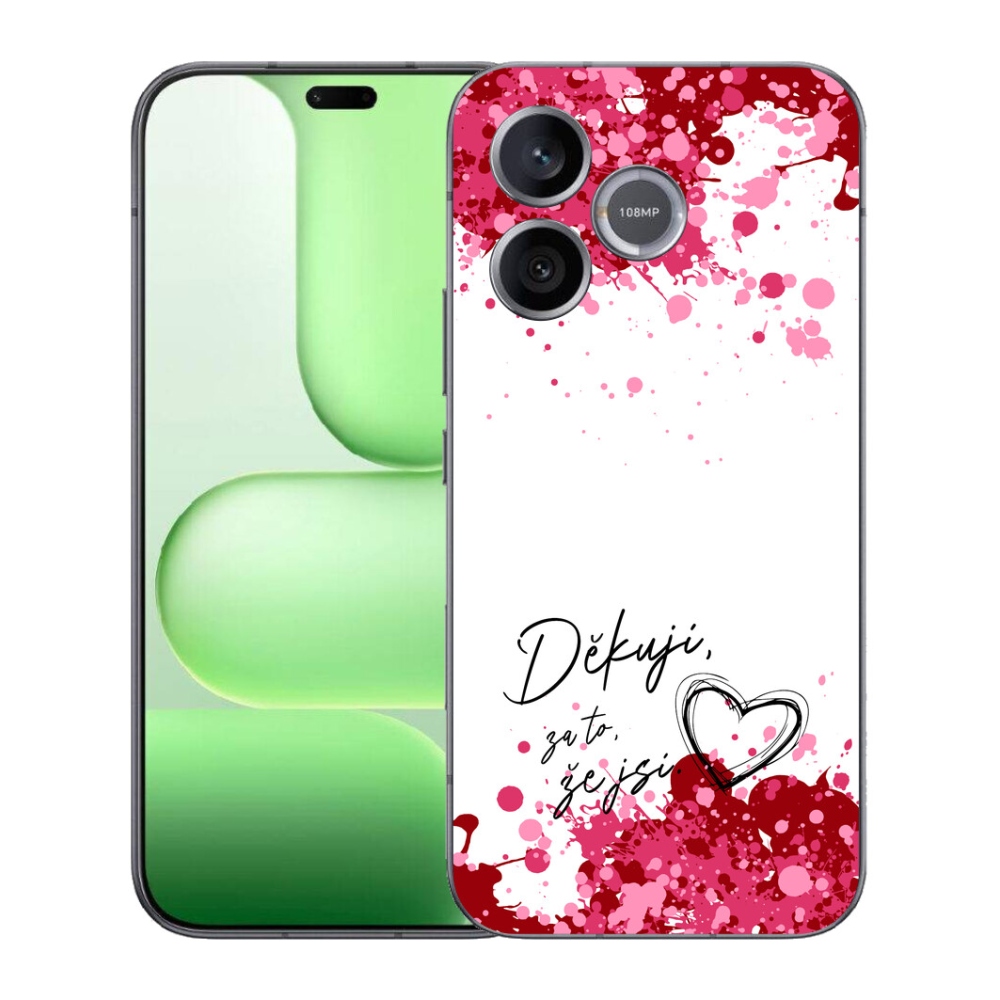 Gelový kryt mmCase na Honer 600 Lite - zamilovaný text 2 bílé pozadí