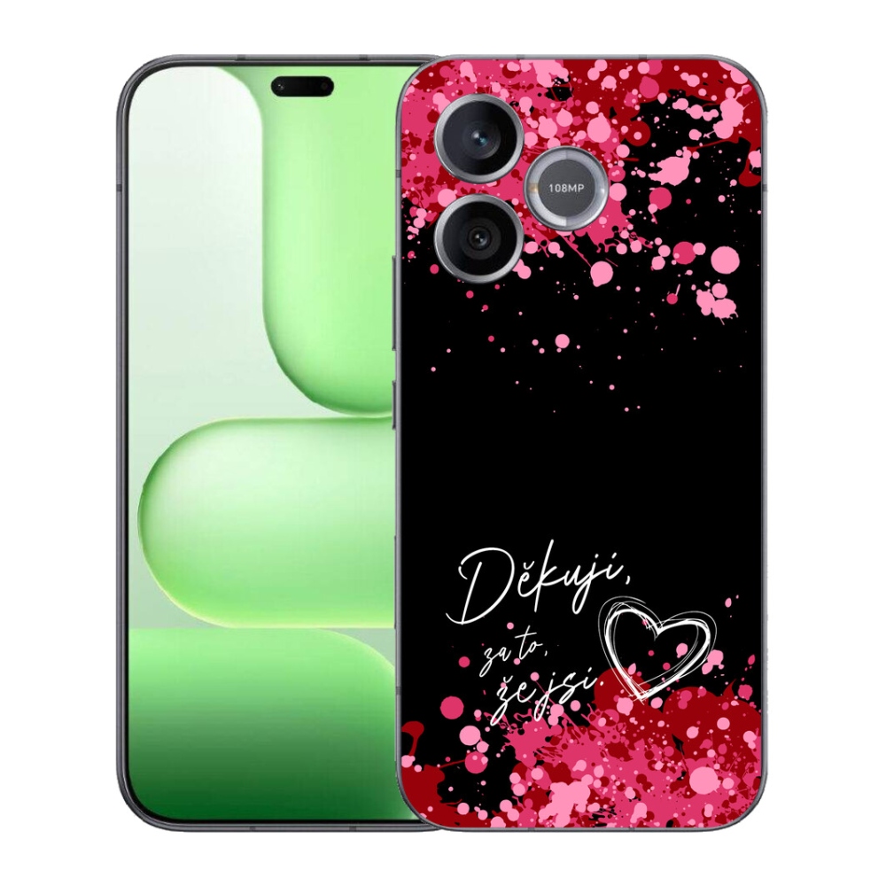 Gelový kryt mmCase na Honer 600 Lite - zamilovaný text 2 černé pozadí