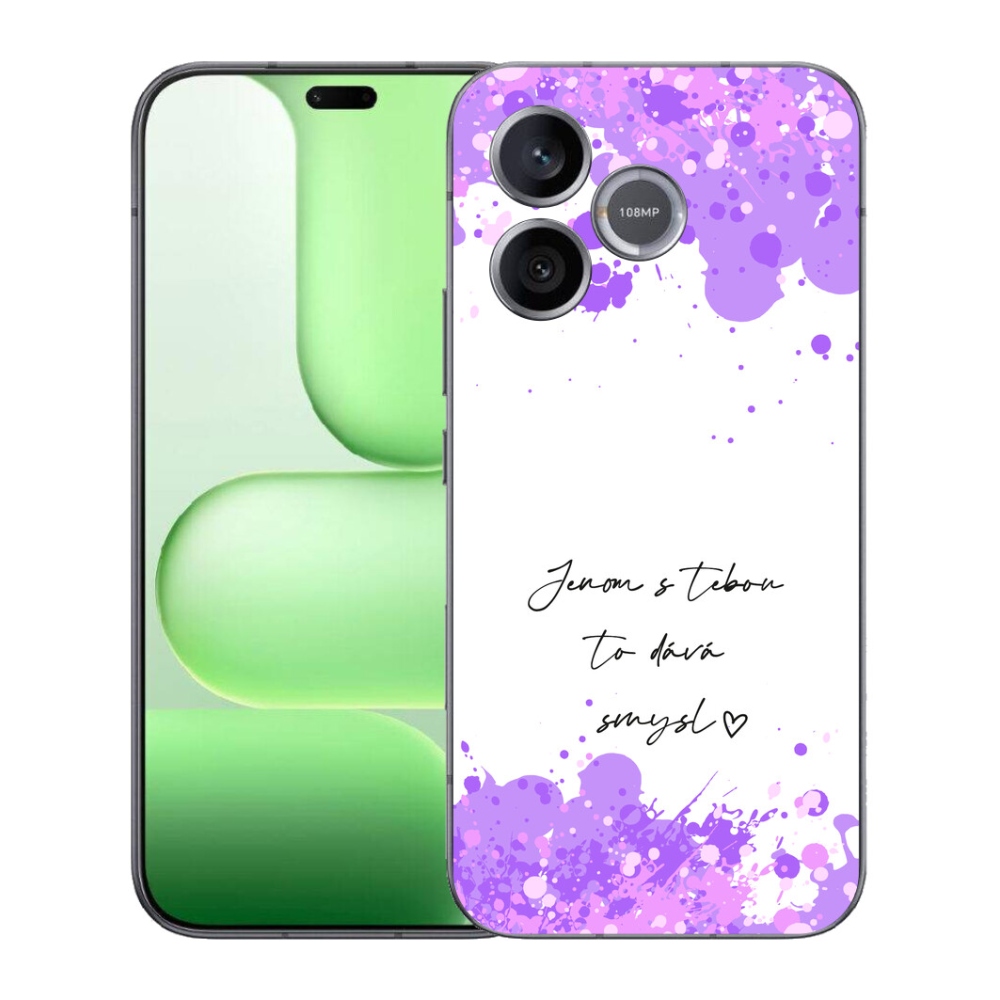 Gelový kryt mmCase na Honer 600 Lite - zamilovaný text bílé pozadí