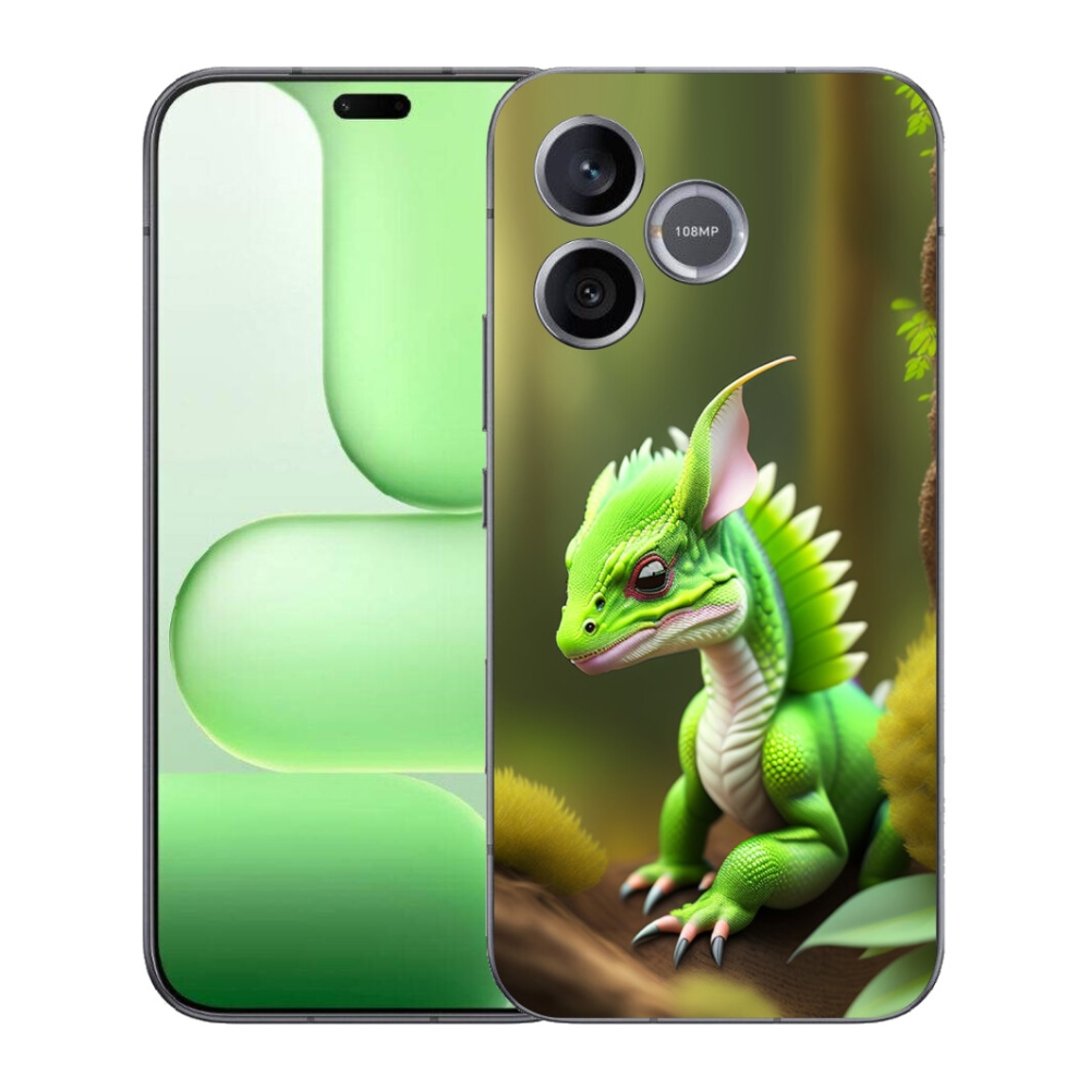Gelový kryt mmCase na Honer 600 Lite - zelený dráček