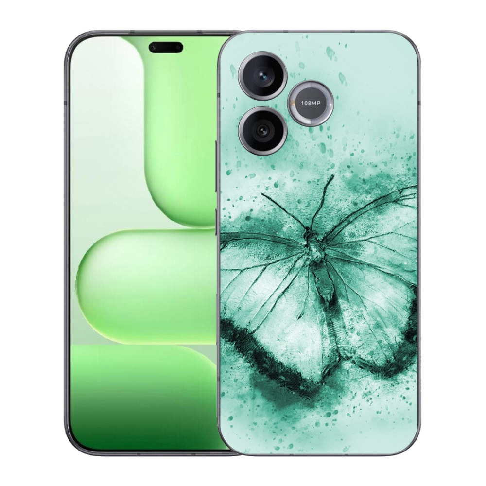 Gelový kryt mmCase na Honer 600 Lite - zelený motýl