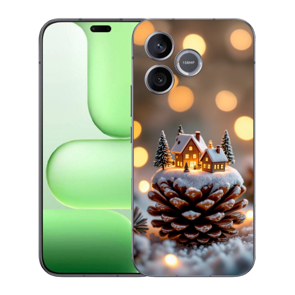 Gelový kryt mmCase na Honer 600 Lite - zimní vesnička
