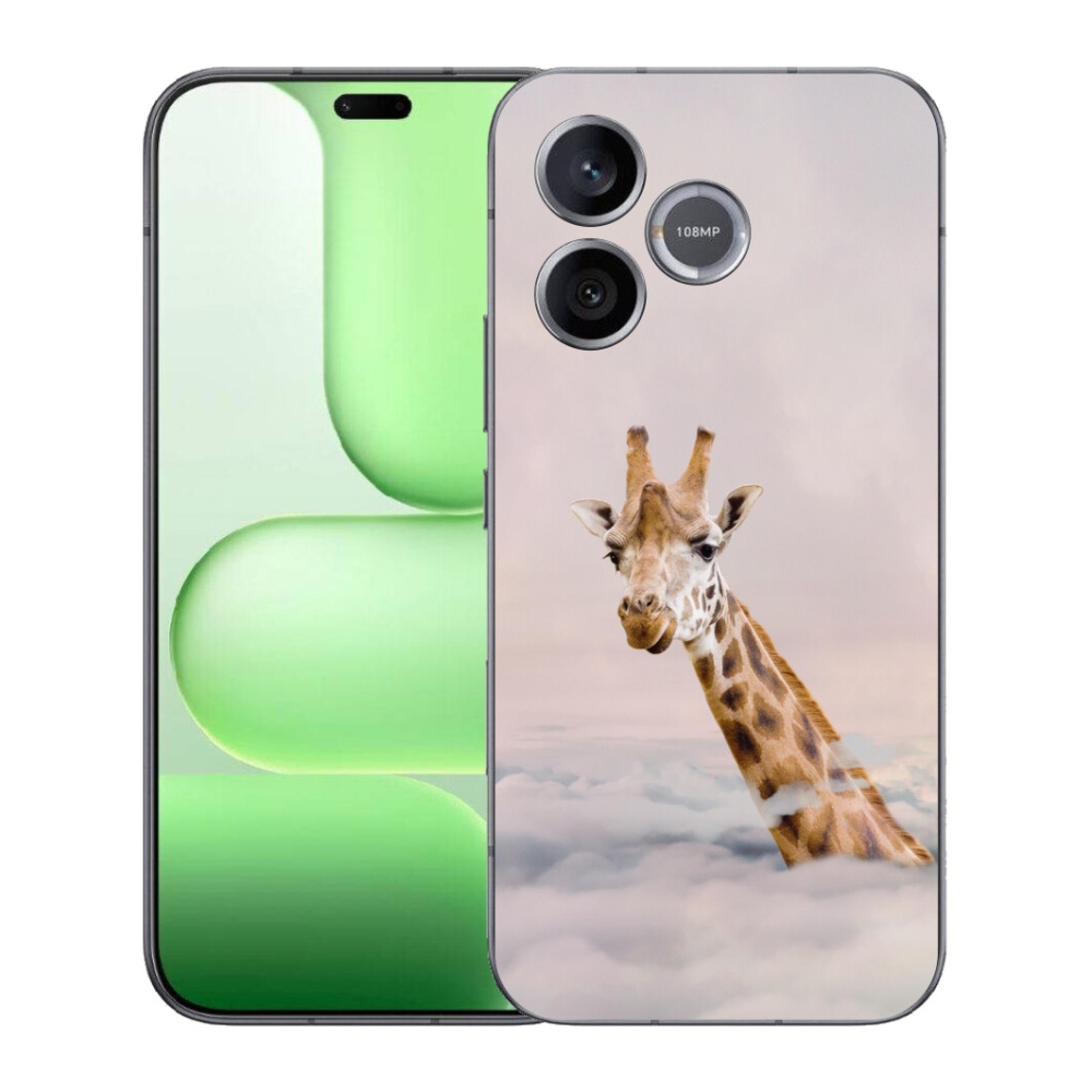 Gelový kryt mmCase na Honer 600 Lite - žirafa v oblacích