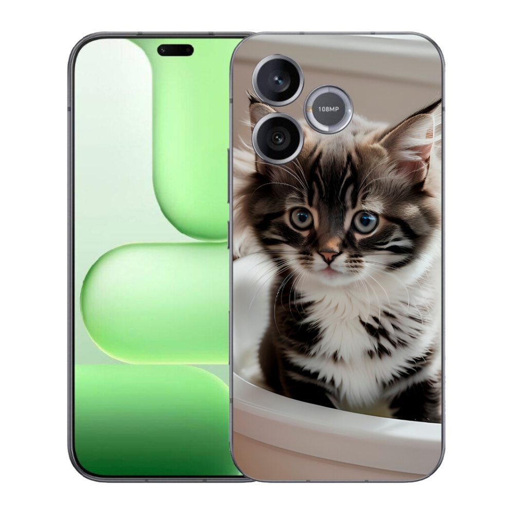 Gelový kryt mmCase na Honer 600 Lite - zvědavé kotě
