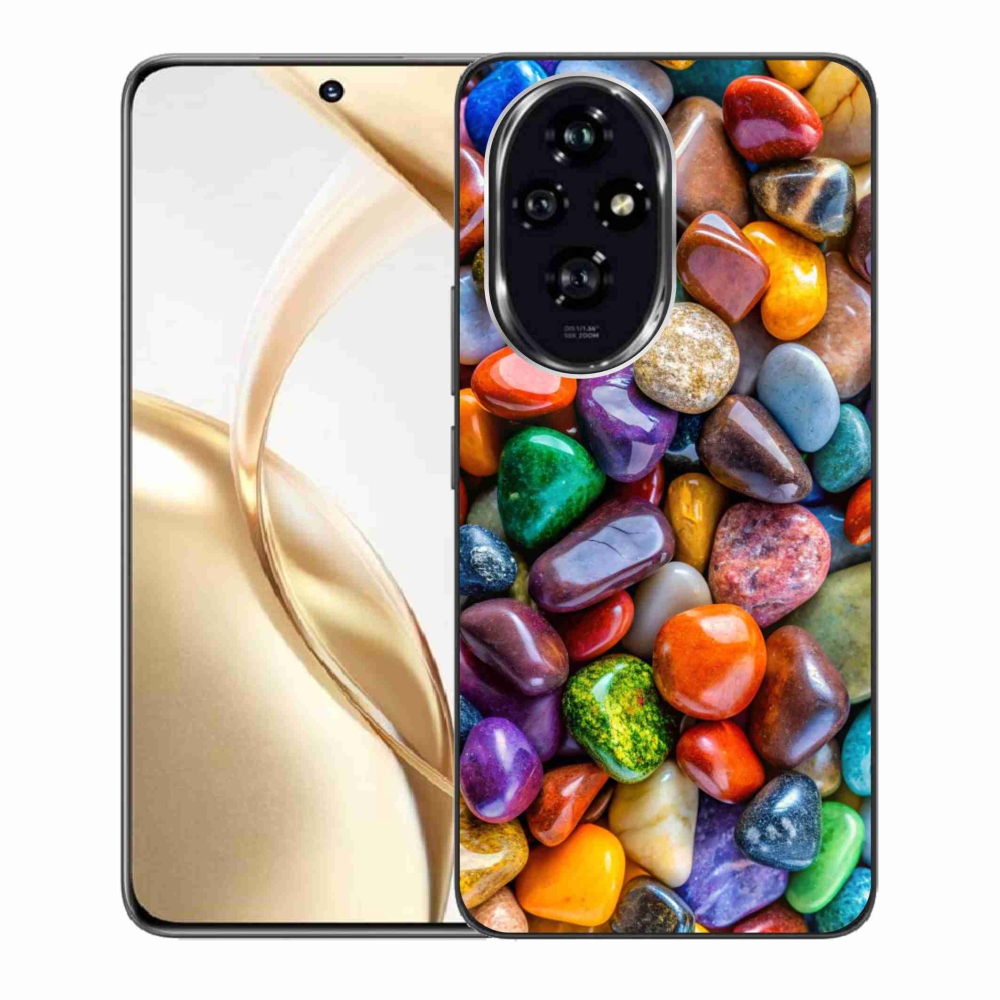Gelový kryt mmCase na Honor 200 5G - barevné kamínky