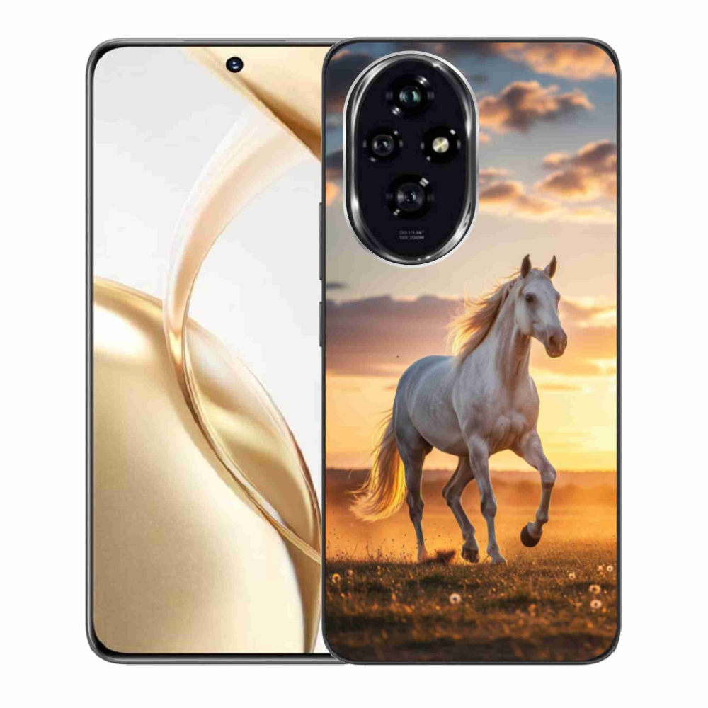 Gelový kryt mmCase na Honor 200 5G - běžící bílý kůň 2