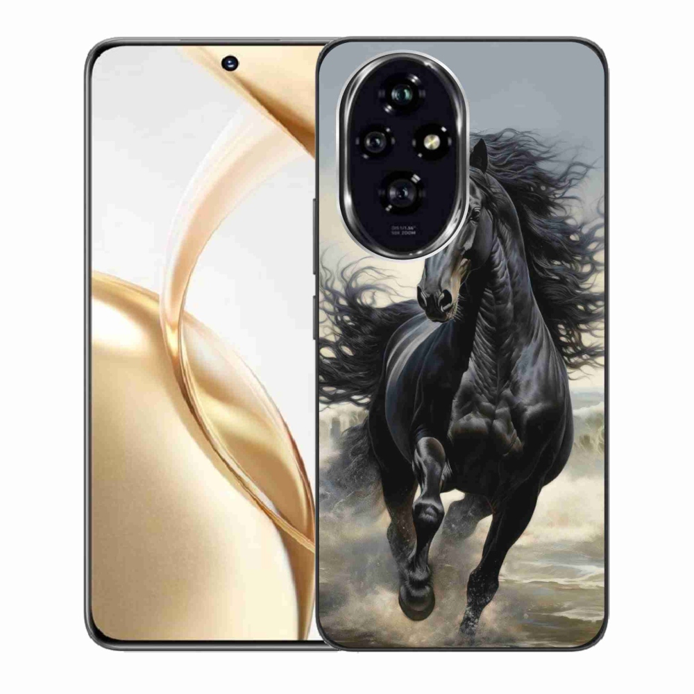 Gelový kryt mmCase na Honor 200 5G - běžící černý kůň