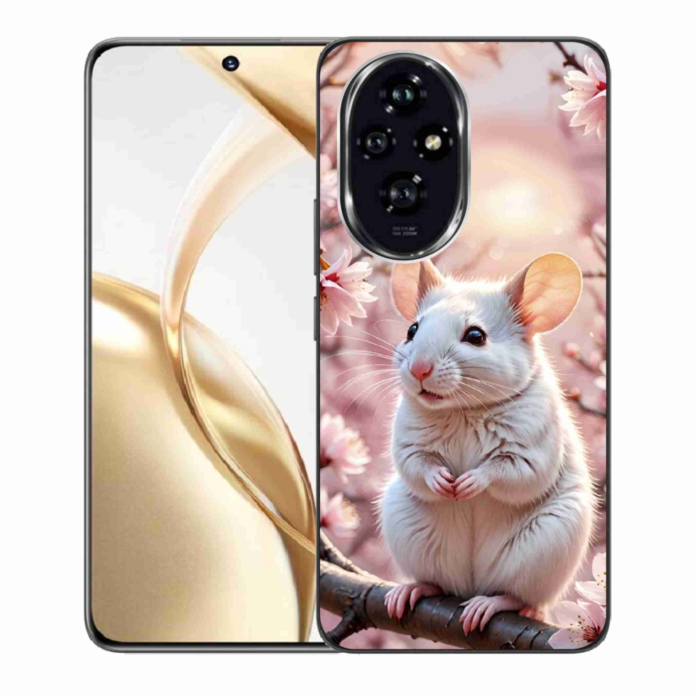 Gelový kryt mmCase na Honor 200 5G - bílá myš na větvi