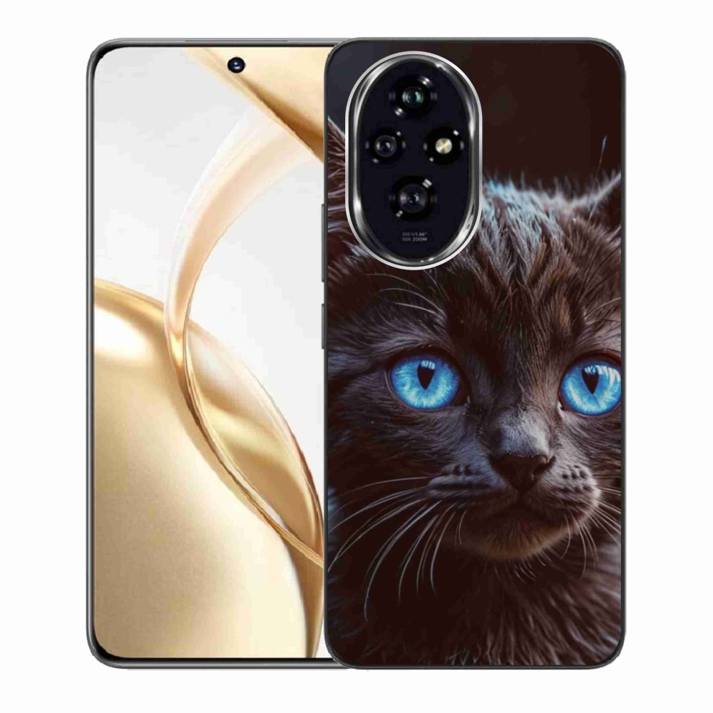 Gelový kryt mmCase na Honor 200 5G - černé kotě 2