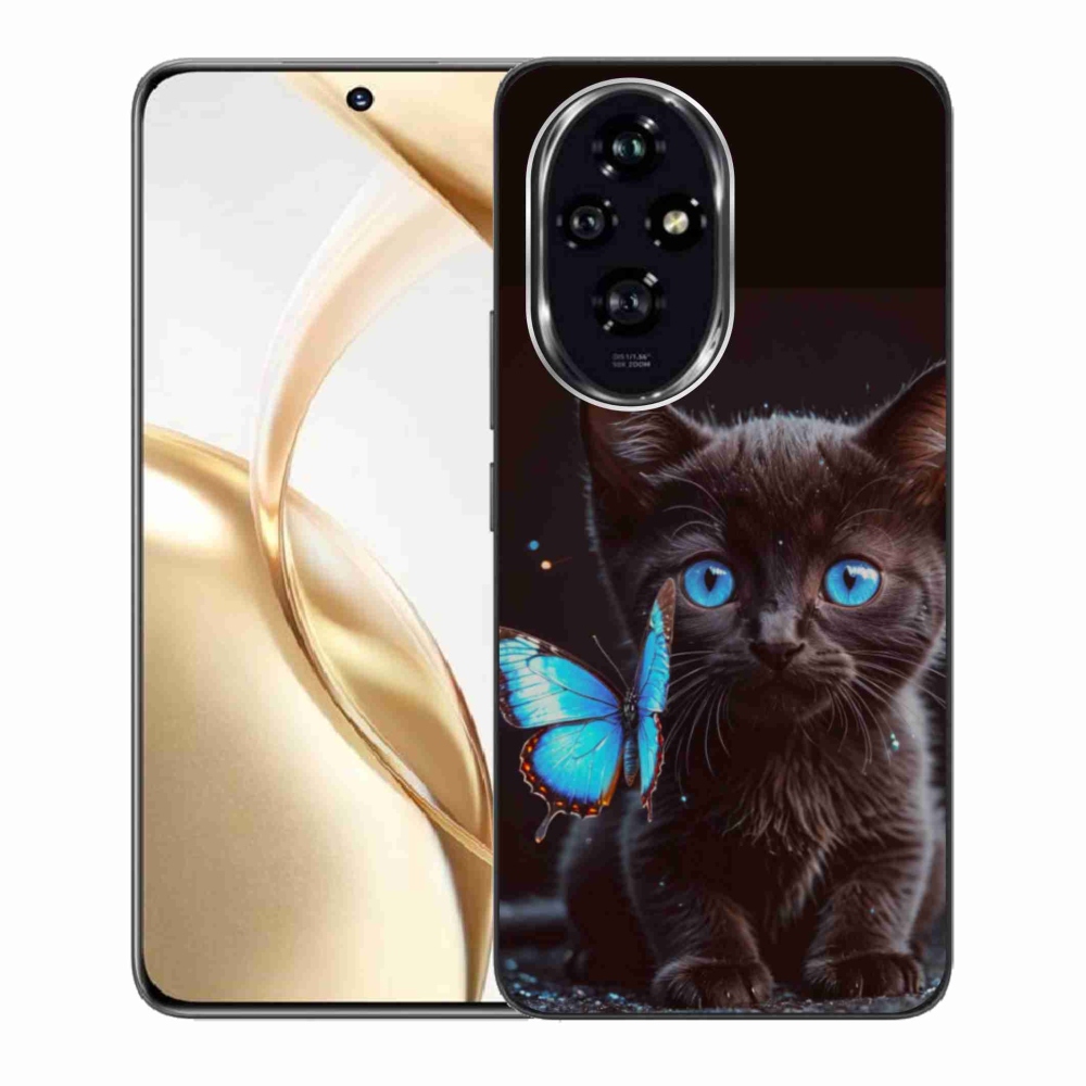 Gelový kryt mmCase na Honor 200 5G - černé kotě 3