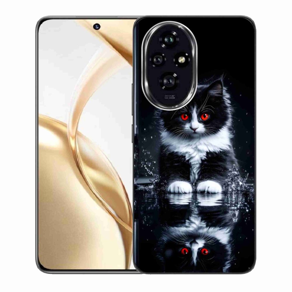 Gelový kryt mmCase na Honor 200 5G - černobílé kotě