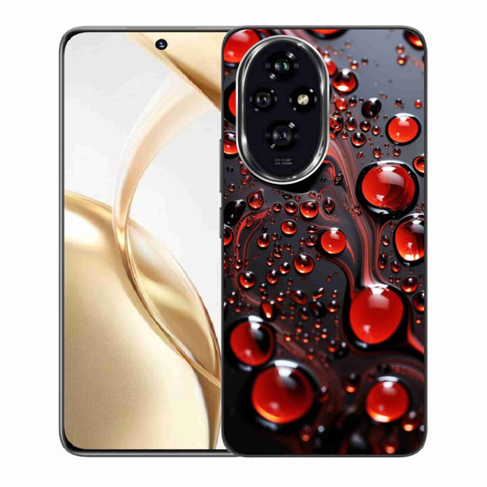 Gelový kryt mmCase na Honor 200 5G - červené kapky 2