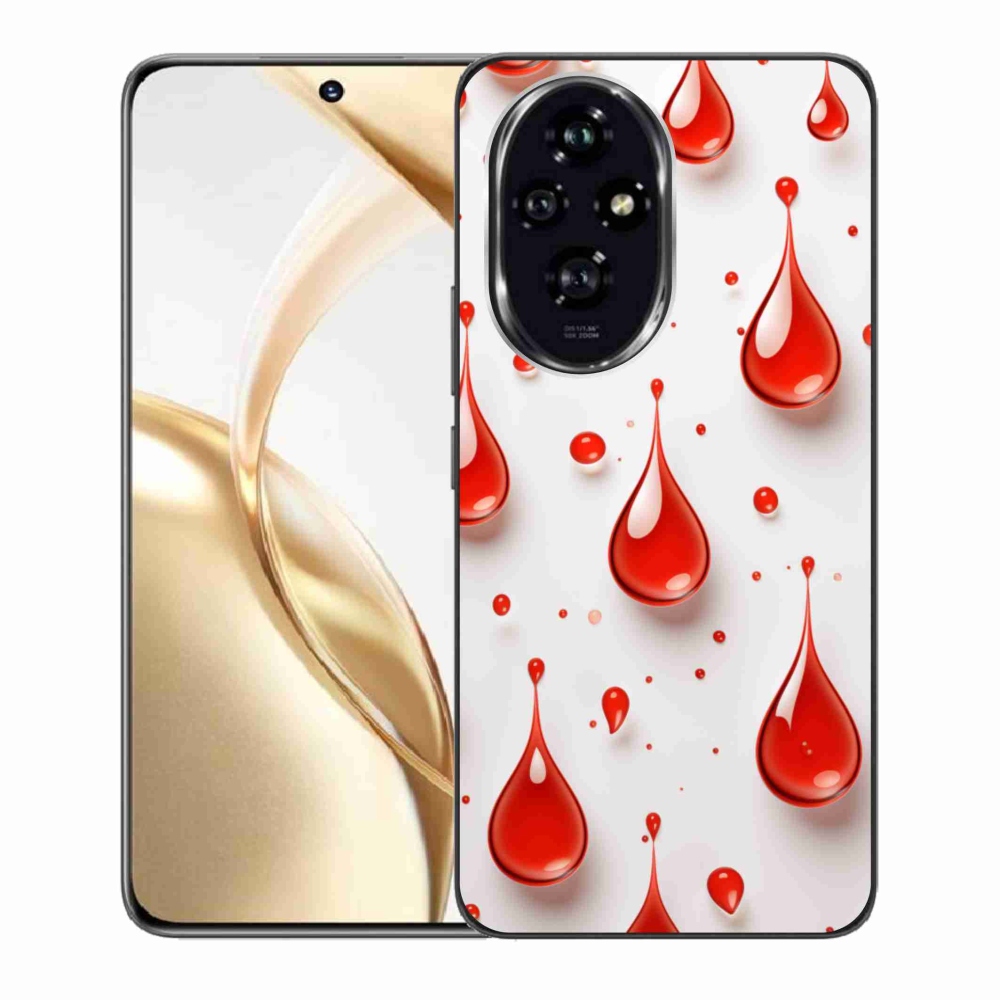 Gelový kryt mmCase na Honor 200 5G - červené kapky