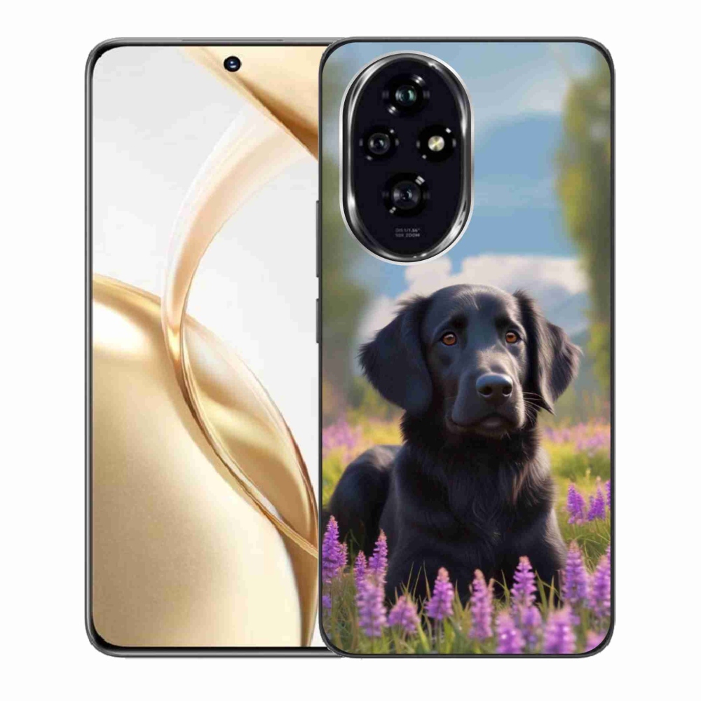 Gelový kryt mmCase na Honor 200 5G - elegantní černý retrívr