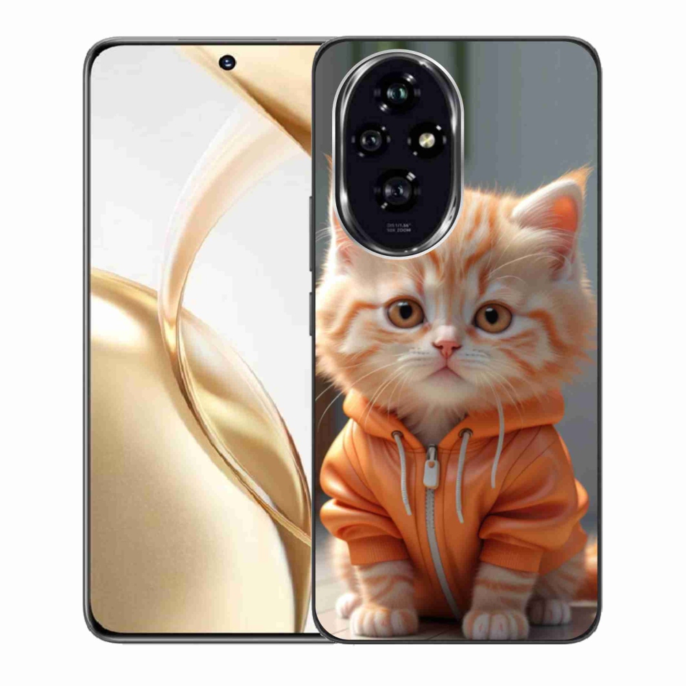 Gelový kryt mmCase na Honor 200 5G - kotě v mikině