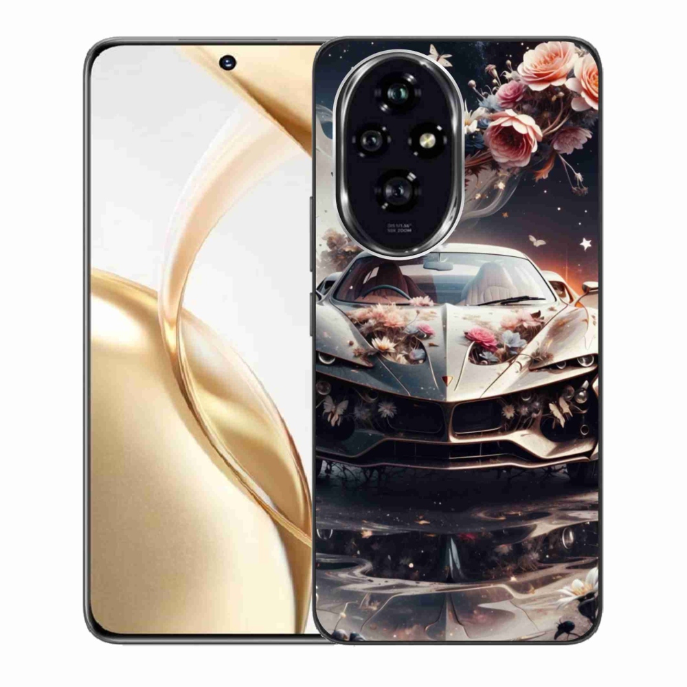Gelový kryt mmCase na Honor 200 5G - květinový sportovní vůz