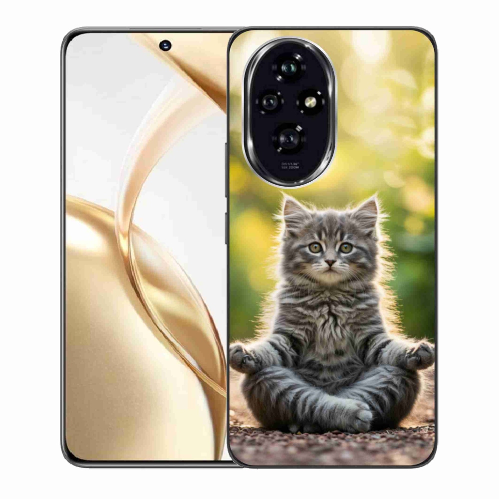 Gelový kryt mmCase na Honor 200 5G - meditující kotě
