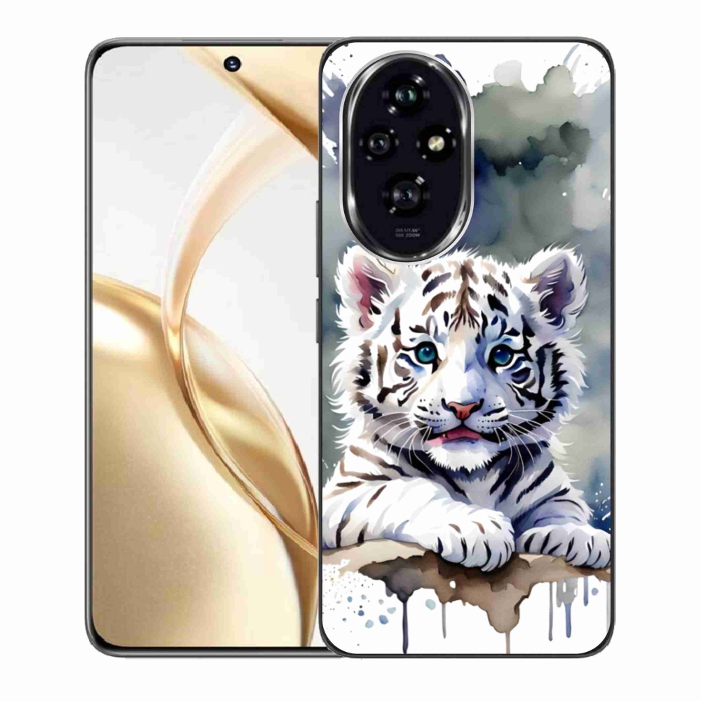 Gelový kryt mmCase na Honor 200 5G - mládě bílého tygra