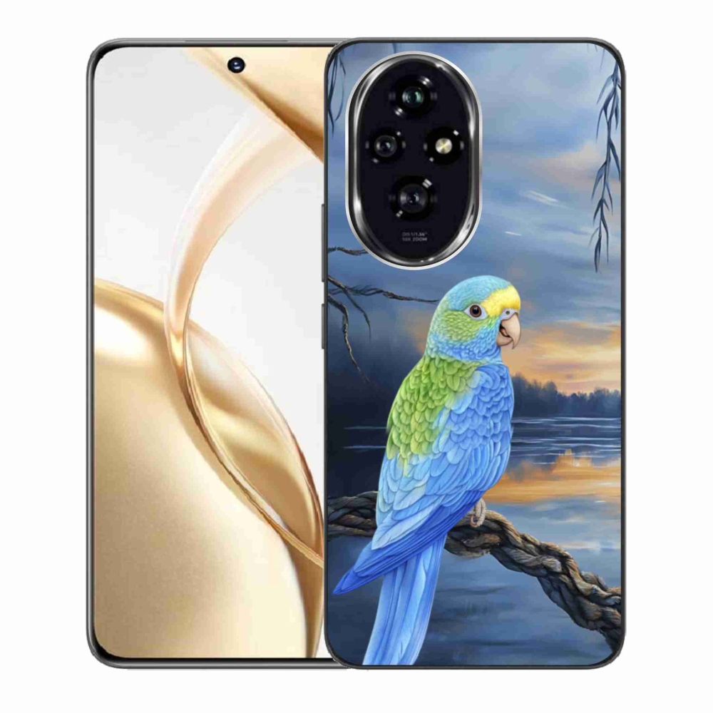Gelový kryt mmCase na Honor 200 5G - modrý papoušek