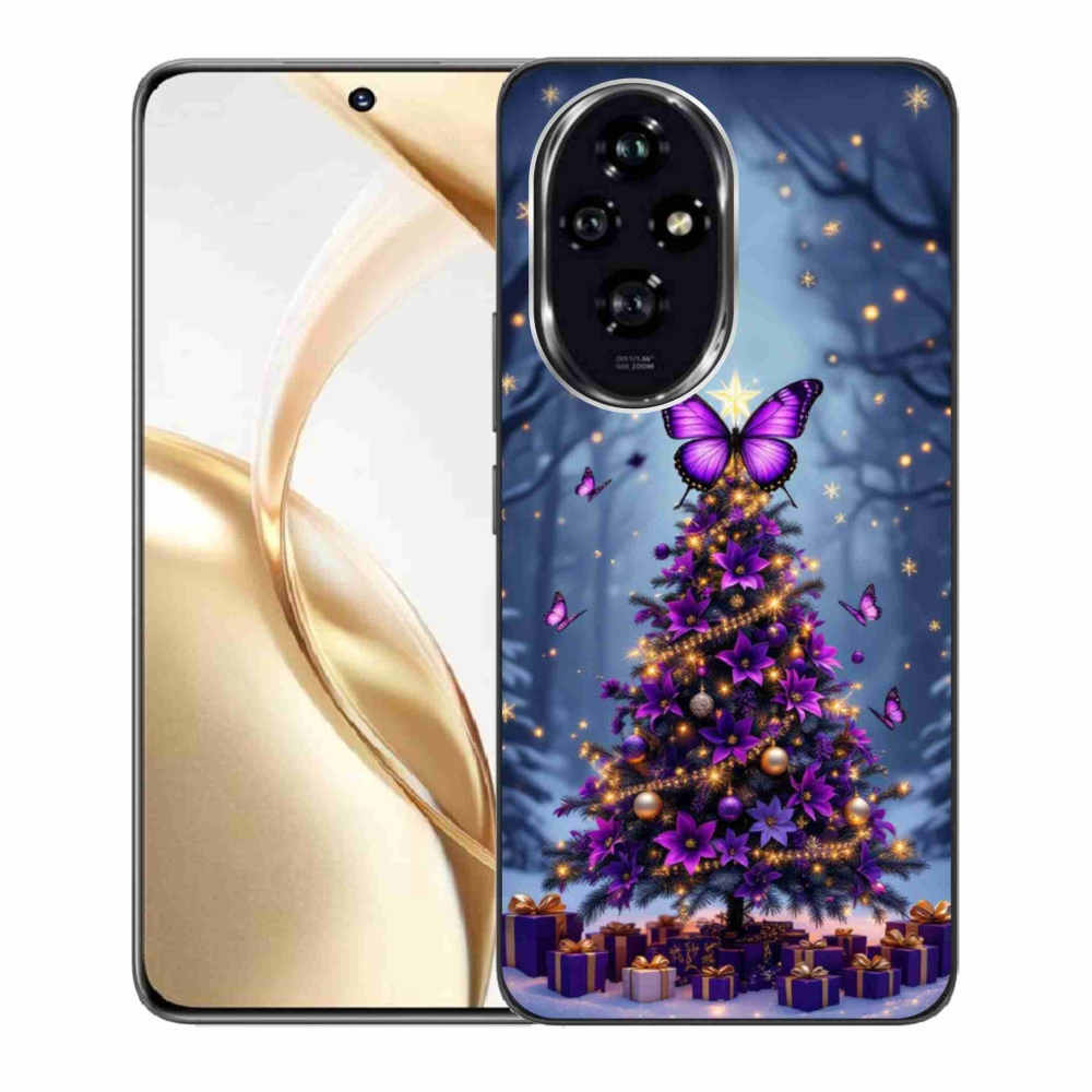 Gelový kryt mmCase na Honor 200 5G - motýlí vánoční stromek