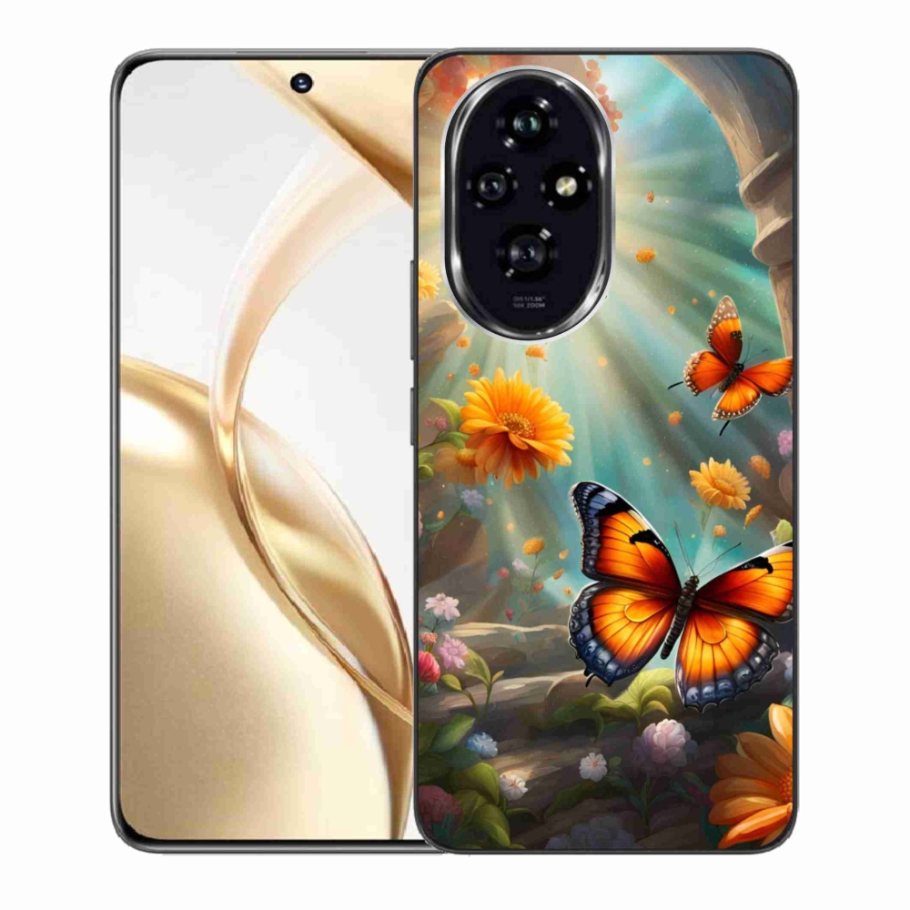Gelový kryt mmCase na Honor 200 5G - motýlí zahrada 2