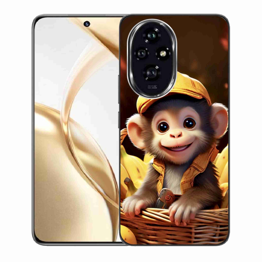 Gelový kryt mmCase na Honor 200 5G - opice v košíku