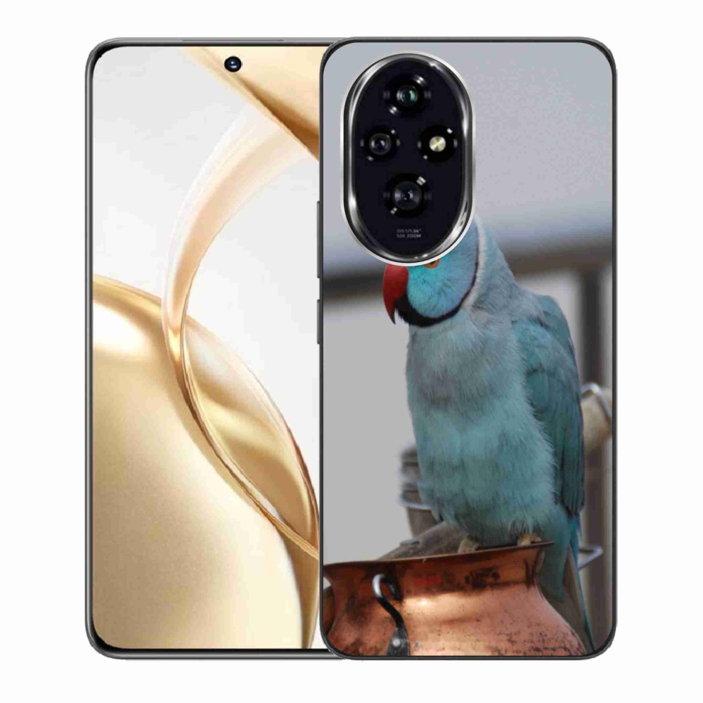 Gelový kryt mmCase na Honor 200 5G - papoušek alexandr modrý