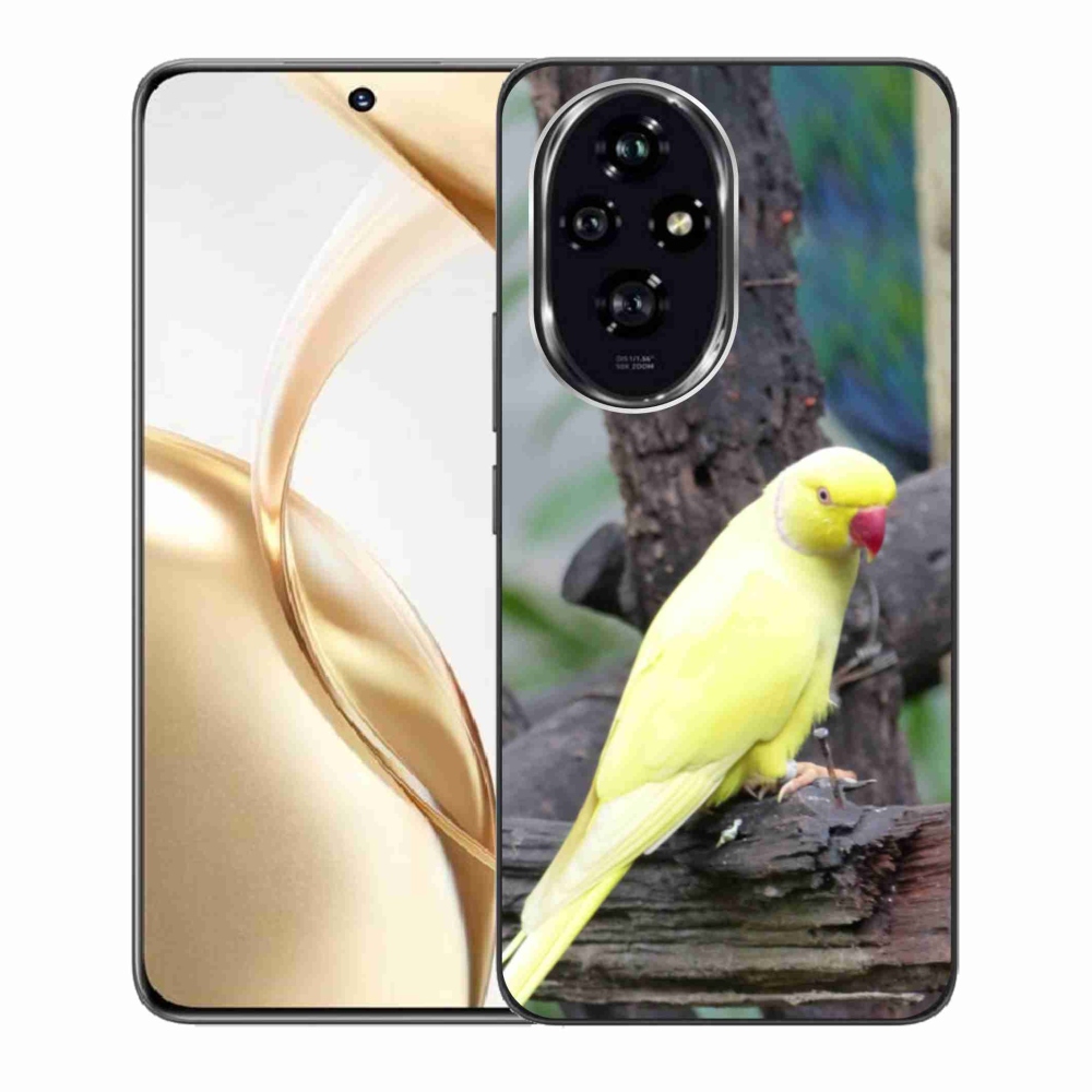 Gelový kryt mmCase na Honor 200 5G - papoušek alexandr žlutý
