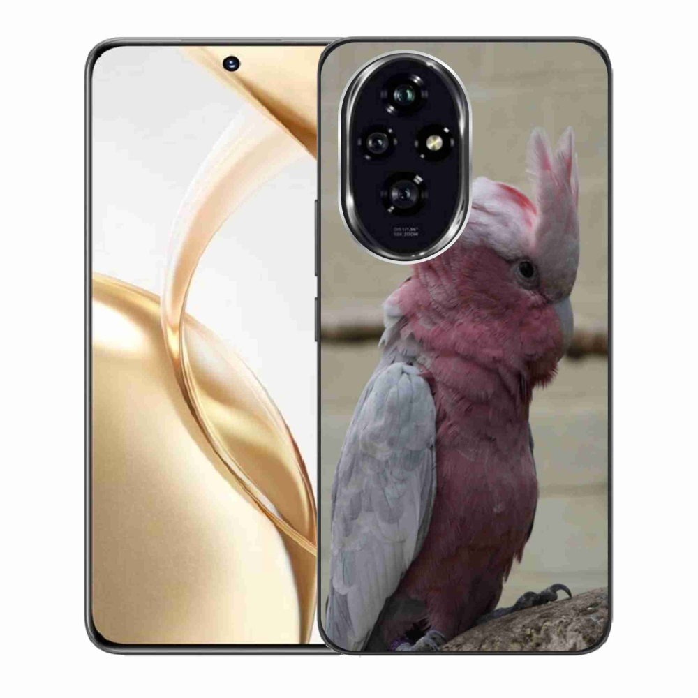 Gelový kryt mmCase na Honor 200 5G - papoušek kakadu růžový