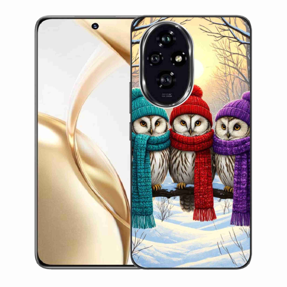 Gelový kryt mmCase na Honor 200 5G - soví přátelé