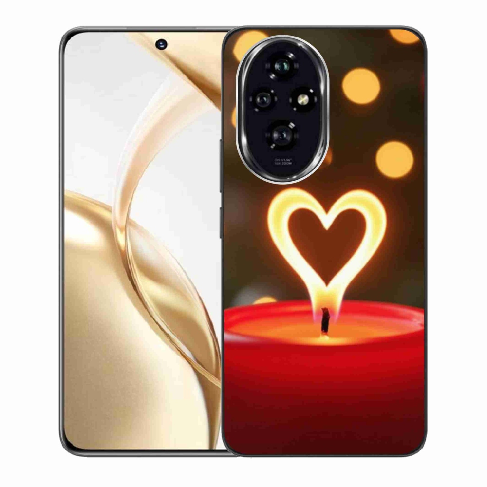 Gelový kryt mmCase na Honor 200 5G - srdce z plamene