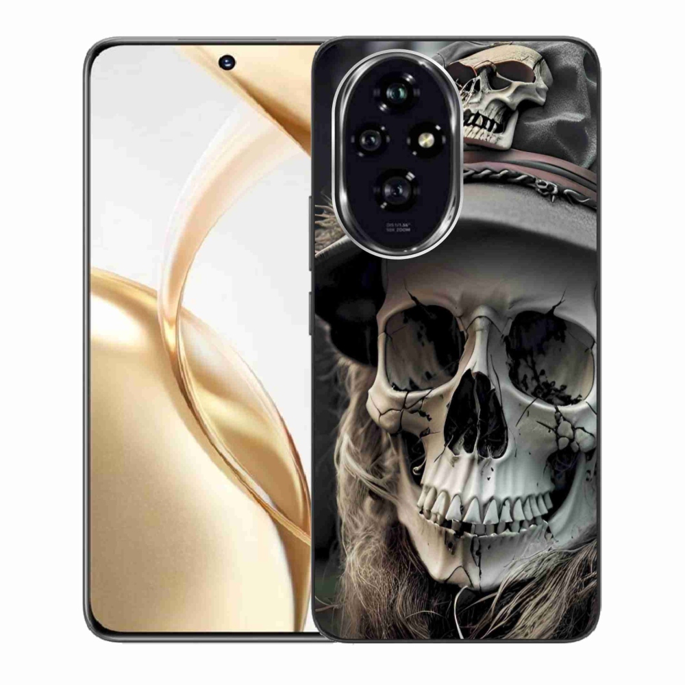 Gelový kryt mmCase na Honor 200 5G - temná lebka