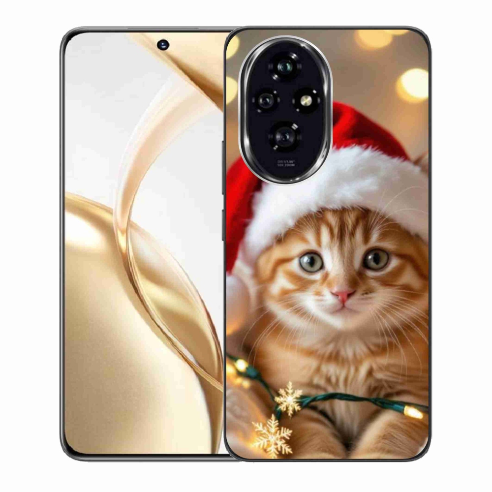Gelový kryt mmCase na Honor 200 5G - vánoční kotě
