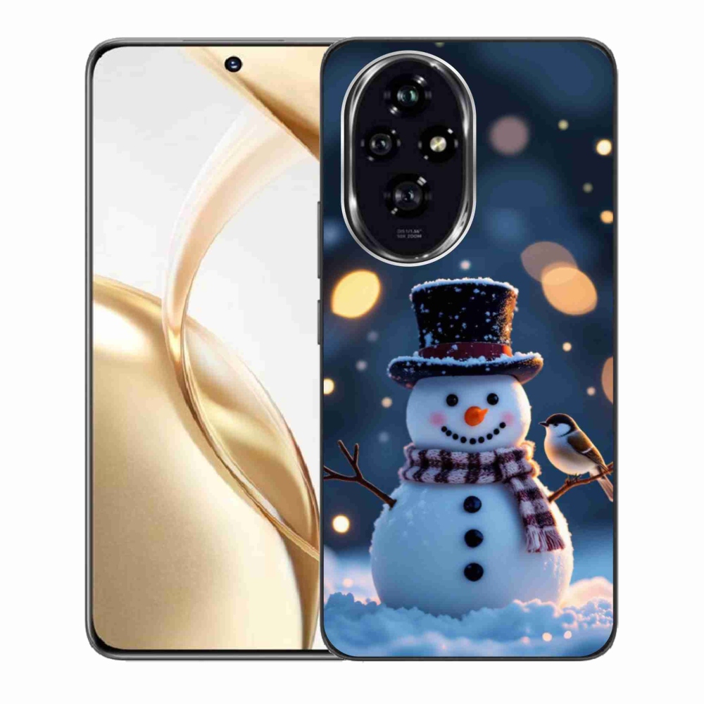 Gelový kryt mmCase na Honor 200 5G - vánoční sněhulák