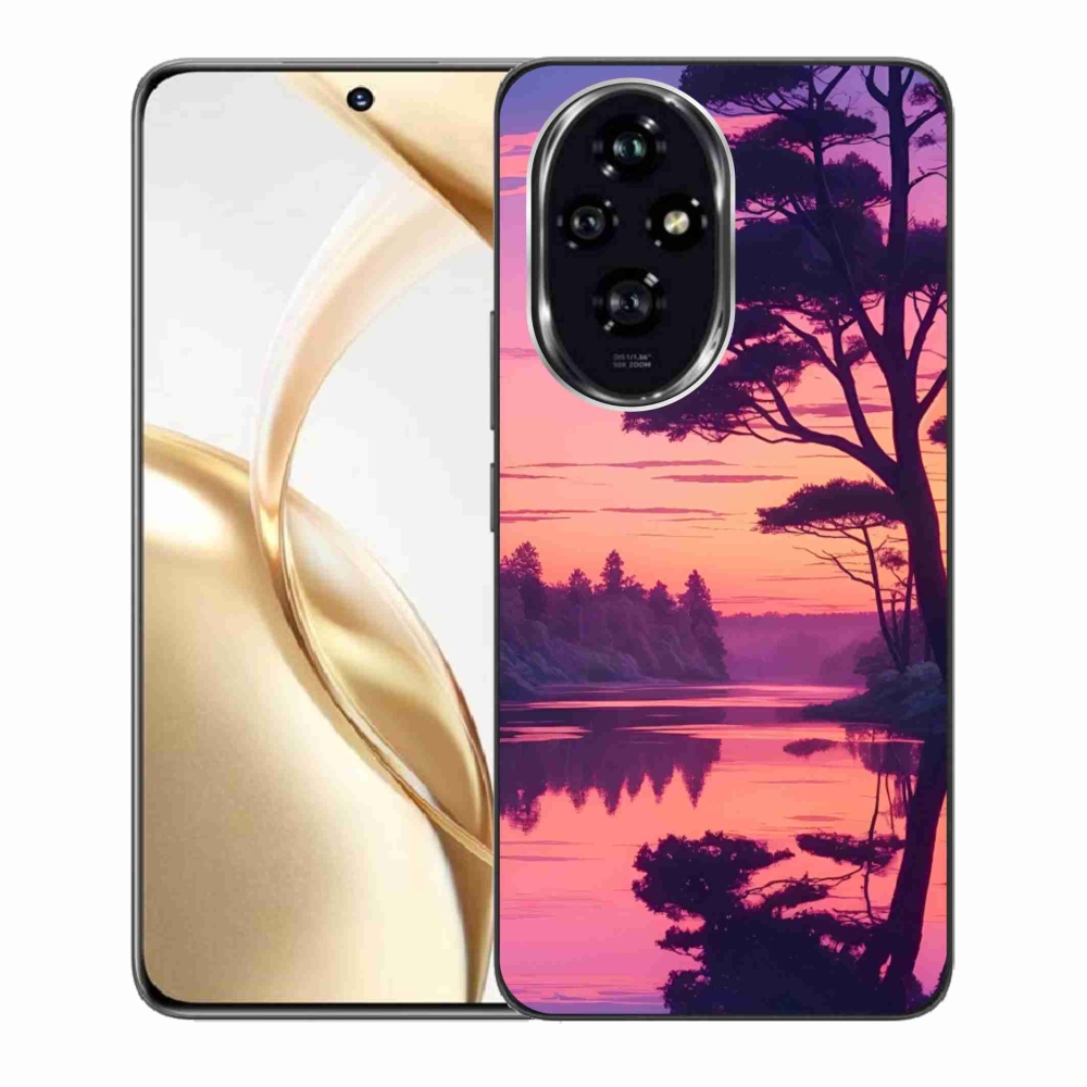Gelový kryt mmCase na Honor 200 5G - západ slunce nad jezerem