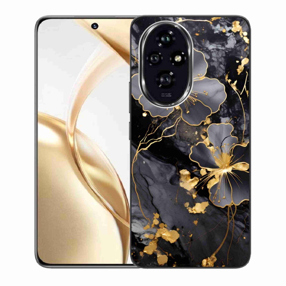 Gelový kryt mmCase na Honor 200 5G - zlaté květy