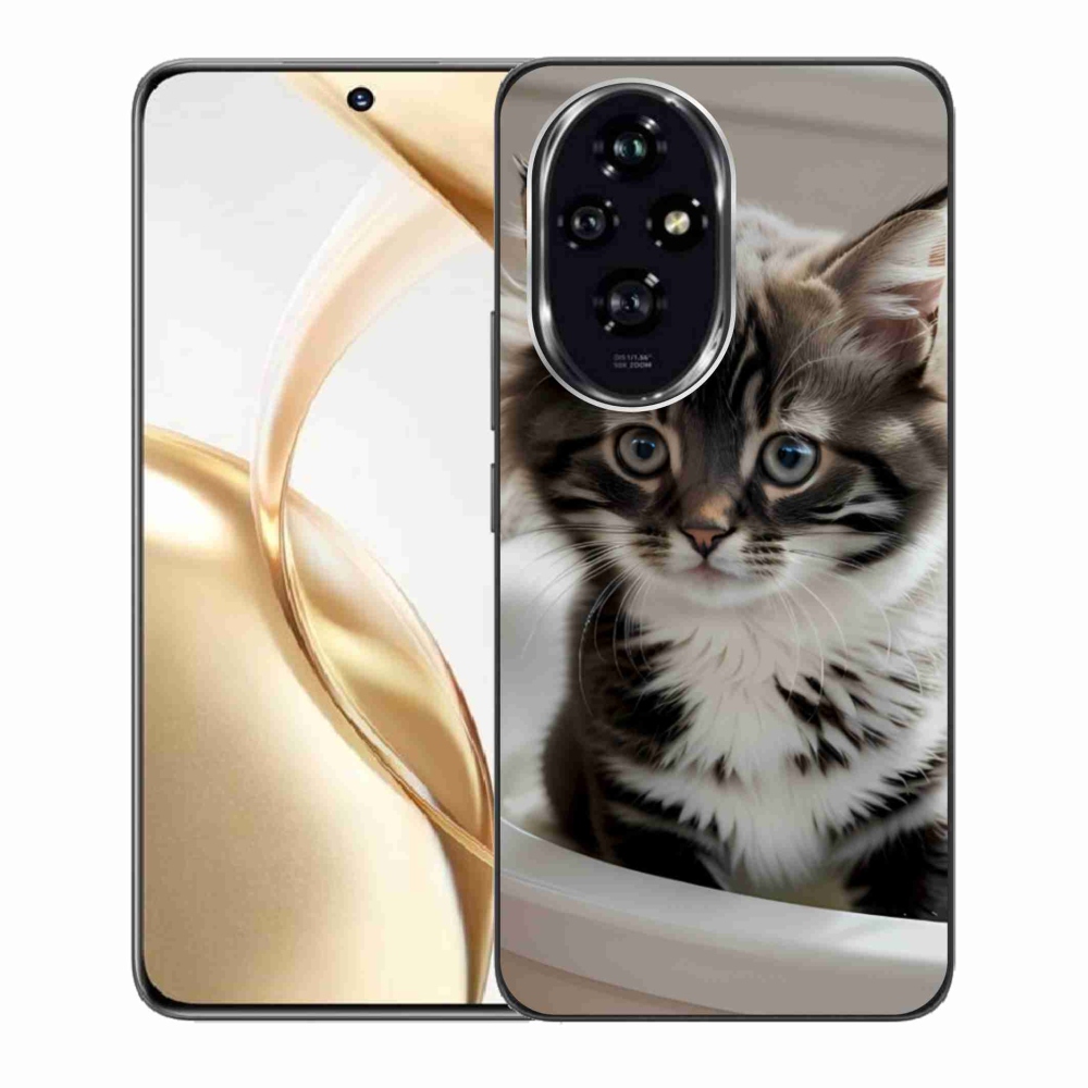 Gelový kryt mmCase na Honor 200 5G - zvědavé kotě