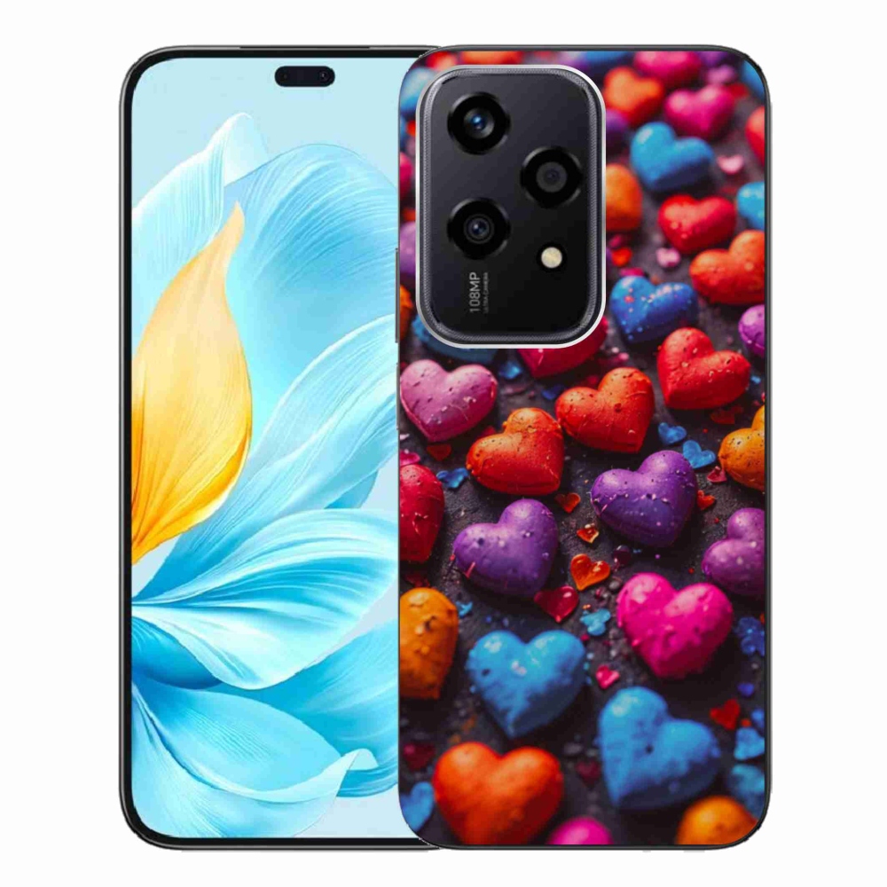 Gelový kryt mmCase na Honor 200 Lite 5G - barevná srdce