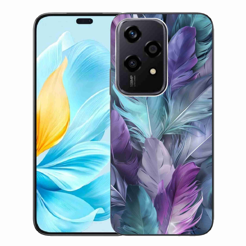 Gelový kryt mmCase na Honor 200 Lite 5G - barevné peří 2