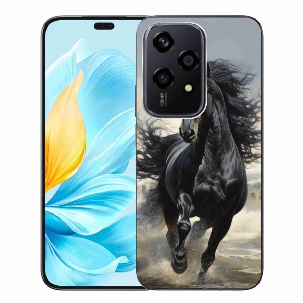 Gelový kryt mmCase na Honor 200 Lite 5G - běžící černý kůň