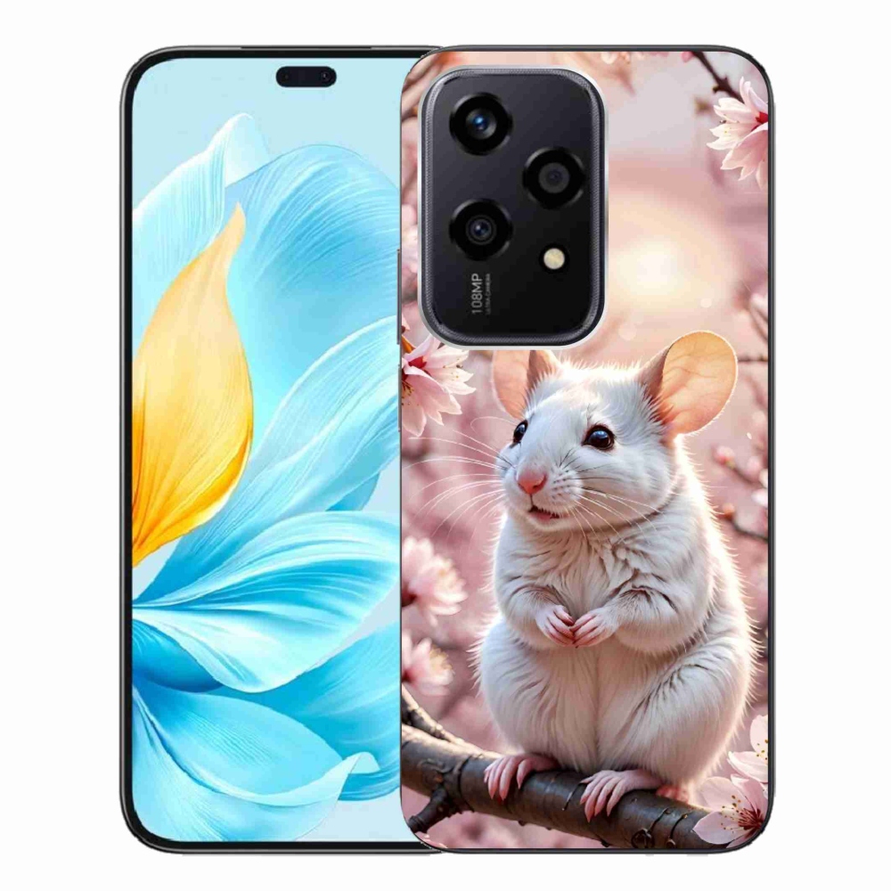 Gelový kryt mmCase na Honor 200 Lite 5G - bílá myš na větvi