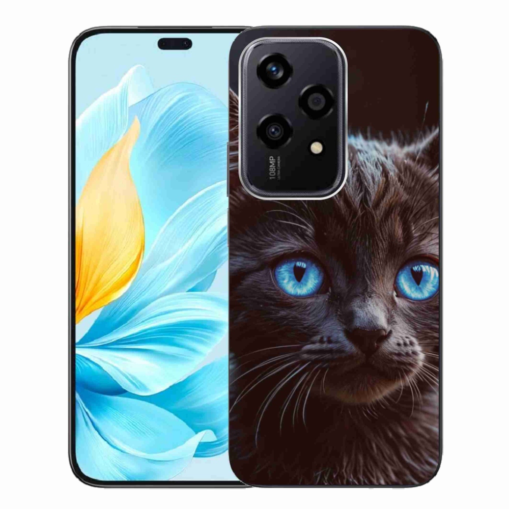 Gelový kryt mmCase na Honor 200 Lite 5G - černé kotě 2