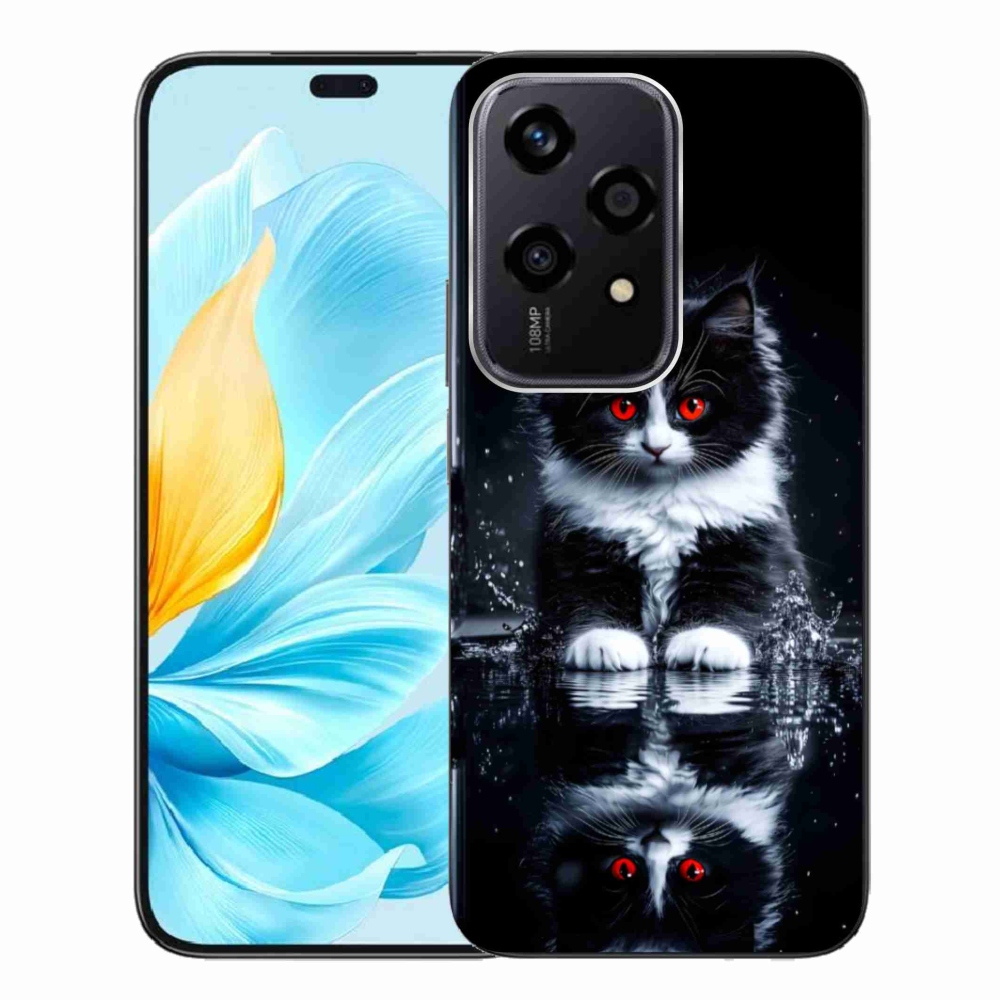 Gelový kryt mmCase na Honor 200 Lite 5G - černobílé kotě