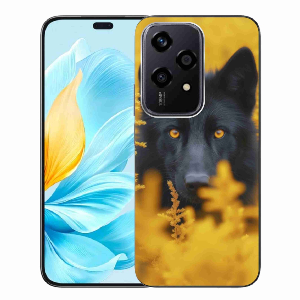 Gelový kryt mmCase na Honor 200 Lite 5G - černý vlk 2